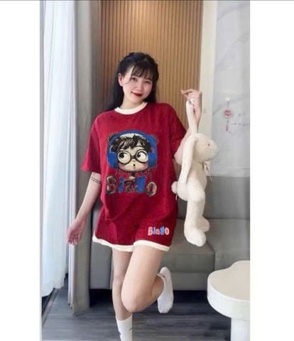 SKY9379 - SET BỘ NGẮN IN BÉ GÁI BIAGO - ĐỎ