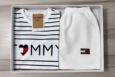 VGU1654 - SET BỘ NGẮN TRẮNG SỌC TOMMY