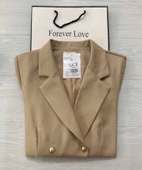 TB5910 - ÁO KHOÁC VEST FORM LỬNG - NÂU (ÁO LẺ)