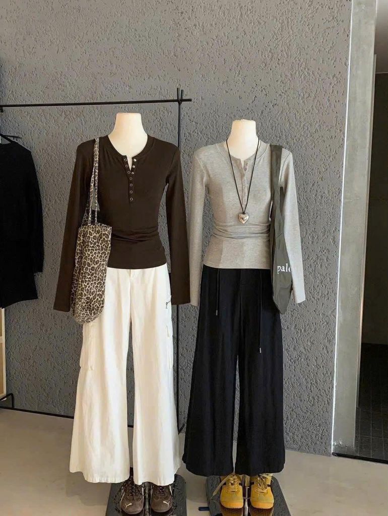 SHE4685 - ÁO THUN BODY TAY DÀI - NÂU (ÁO LẺ)