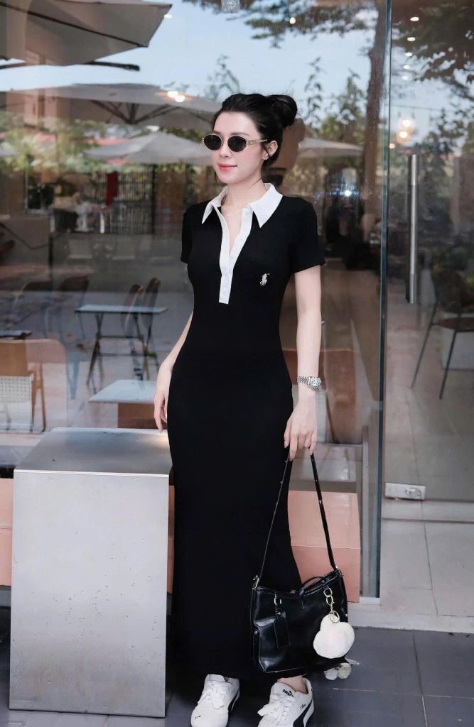 SHE4701 - ĐẦM DÀI BODY THÊU NGỰA (ĐEN)