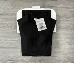 SKY9514 - SET SÁT NÁCH NÚT BỌC, CHÂN VÁY DÀI (ĐEN)