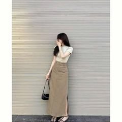 KS1500 - SET ÁO THUN, CHÂN VÁY DÀI