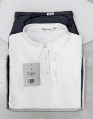 SHE4690 - SET ÁO TAY DÀI TRẮNG, C.VÁY BÍ XÁM