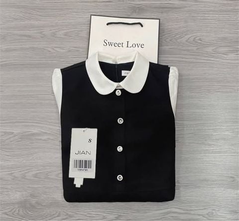 TB9478 - ĐẦM DÀI ĐEN CỔ SEN PHỐI