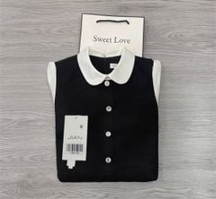 TB9478 - ĐẦM DÀI ĐEN CỔ SEN PHỐI