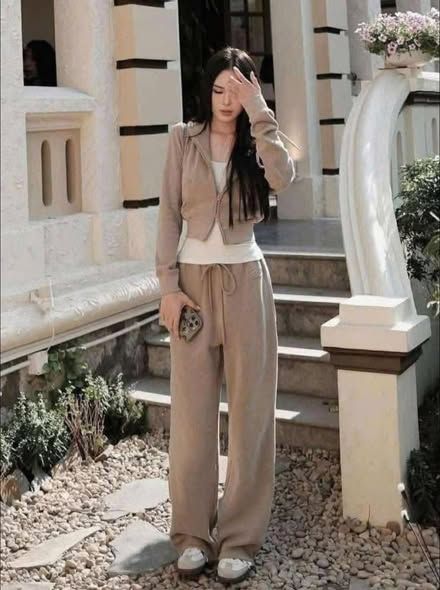 VGU1844 - SET ÁO KHOÁC + ÁO 3 LỖ + QUẦN DÀI (NÂU)