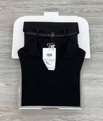 KS1537 - SET ÁO THUN, VÁY DÀI ĐEN (KÈM NỊT)