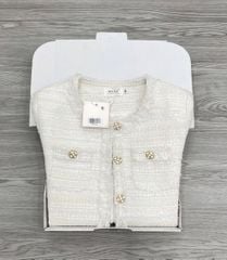 KS1506 - ÁO KHOÁC DẠ CAOCAP TRẮNG KEM (ÁO LẺ)