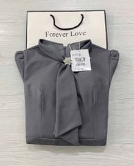 SKY5943 - ĐẦM DÀI TÙNG XẾP LY XÁM PHỐI TAG