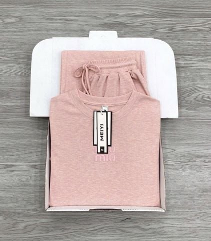 KS1550 - SET BỘ THUN DÀI MIUMIU - MÀU HỒNG (ẢNH SÀN)