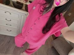 SHE4726 - SET BỘ CARO THÊU KITTY (HỒNG)