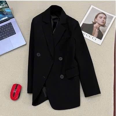 TB9552 - ÁO KHOÁC VEST FORM DÀI ĐEN (ÁO LẺ)