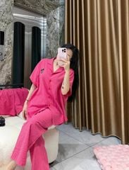 SHE4726 - SET BỘ CARO THÊU KITTY (HỒNG)