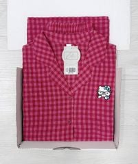 SHE4726 - SET BỘ CARO THÊU KITTY (HỒNG)