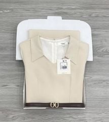 KS1529 - ĐẦM DÀI KEM PHỐI CỔ (KÈM NỊT)