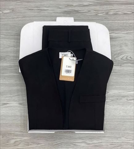 KS1577 - SET ÁO KHOÁC, QUẦN DÀI ĐEN (KHÔNG KÈM ÁO TRONG)