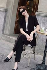 KS1577 - SET ÁO KHOÁC, QUẦN DÀI ĐEN (KHÔNG KÈM ÁO TRONG)