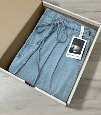 VGU1911 - QUẦN JEAN MỀM PHỐI DÂY RÚT (Q.LẺ)