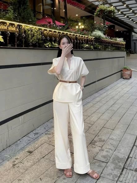 KS1590 - SET KEM XẺ CỔ V (KÈM NỊT NÂU)