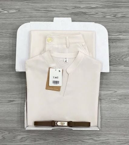 KS1590 - SET KEM XẺ CỔ V (KÈM NỊT NÂU)