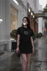 VGU1959 - SET ÁO ĐÍNH HẠT, VÁY NGẮN (ĐEN)