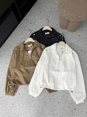 SKY9660 - ÁO KHOÁC PHỐI DÂY RÚT (ĐEN)