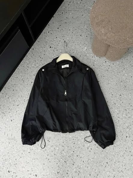 SKY9660 - ÁO KHOÁC PHỐI DÂY RÚT (ĐEN)