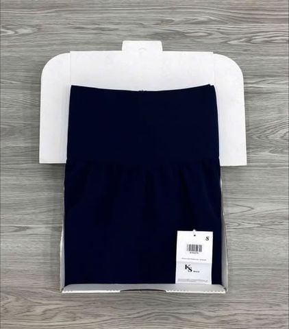 KS1625 - CHÂN VÁY DÀI LƯNG BẢNG TO (XANH ĐEN) - LẺ