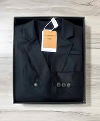 VGU1977 - ÁO KHOÁC MĂNG TÔ DÁNG DÀI (ĐEN)