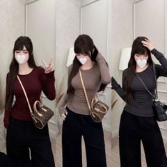 SHE4764 - ÁO THUN BODY TAY DÀI KEM (ÁO LẺ)