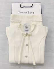 SKY5975 - SET NGẮN PHỐI NƠ (KEM)