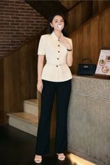 KS1606 - SET ÁO SƠMI PHỐI TÚI, QUẦN DÀI ĐEN (KÈM NỊT)