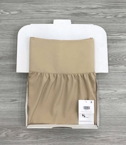 KS1627 - CHÂN VÁY DÀI LƯNG BẢNG TO (NÂU NHẠT) - LẺ