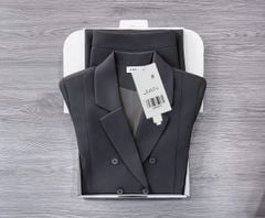 TB9507 - SET ÁO VEST, VÁY DÀI XÁM (KHÔNG KÈM ÁO TRONG)