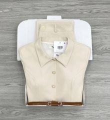 KS1607 - SET ÁO SƠMI PHỐI TÚI, QUẦN DÀI KEM (KÈM NỊT)