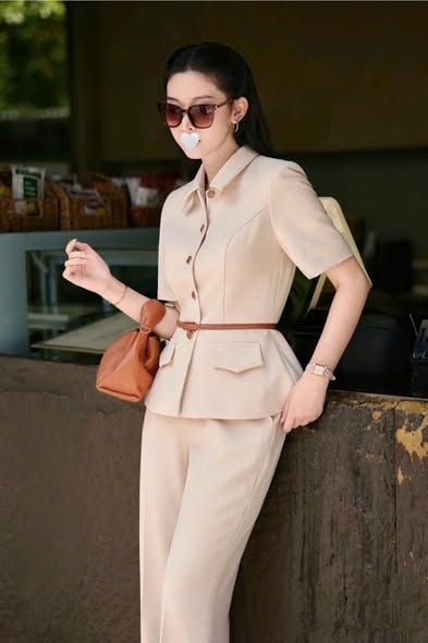 KS1607 - SET ÁO SƠMI PHỐI TÚI, QUẦN DÀI KEM (KÈM NỊT)