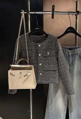 KS1656 - ÁO KHOÁC DẠ TWEED (XÁM MUỐI TIÊU) - LẺ