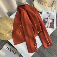 KS1644 - ÁO KHOÁC VEST PHỐI NÚT (CAM)