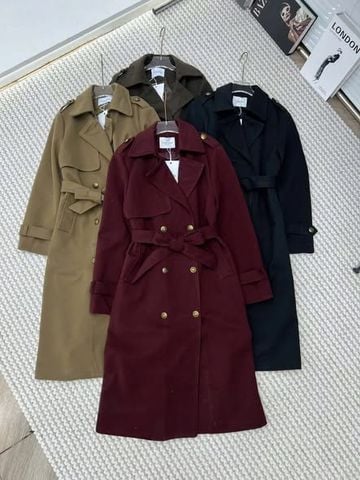 KS1611 - ÁO MĂNG TÔ FORM VEST - KÈM DÂY (ĐỎ)