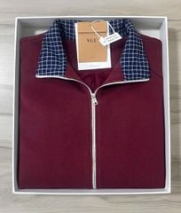 VGU2049 - ÁO KHOÁC PHỐI CỔ (ĐỎ ĐÔ)