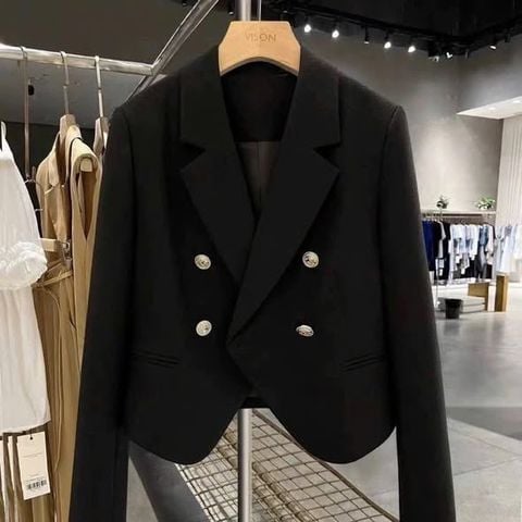 KS1664 - ÁO KHOÁC VEST VẠT BẦU (ĐEN) - LẺ