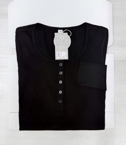 SHE4788 - ÁO THUN TAY DÀI BASIC (ĐEN)