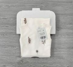 SKY9711 - ĐẦM LINEN SÁT NÁCH THÊU LÁ (TRẮNG)