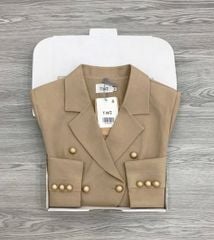 KS1663 - ÁO KHOÁC VEST VẠT BẦU (NÂU) - LẺ