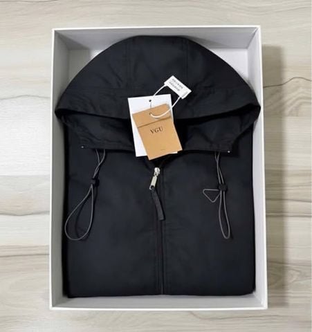 VGU2062 - ÁO KHOÁC GIÓ CÓ NÓN ĐEN (LẺ)