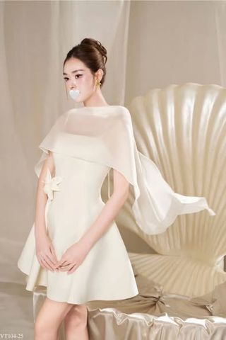 SKY9719 - ĐẦM 2 DÂY PHỐI CHOÀNG - KÈM TAG HOA