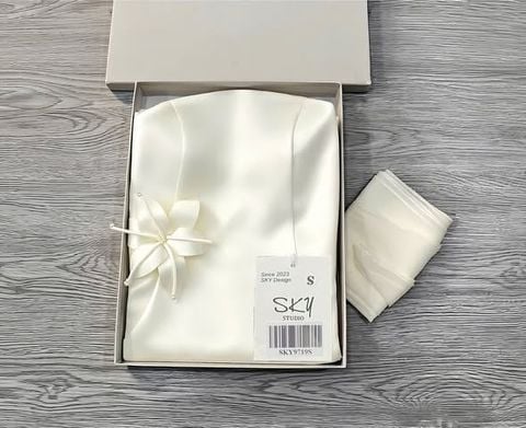 SKY9719 - ĐẦM 2 DÂY PHỐI CHOÀNG - KÈM TAG HOA