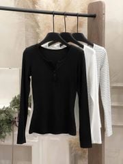 SHE4788 - ÁO THUN TAY DÀI BASIC (ĐEN)