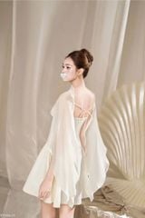 SKY9719 - ĐẦM 2 DÂY PHỐI CHOÀNG - KÈM TAG HOA